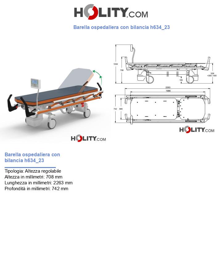 Barella ospedaliera con bilancia h634_23