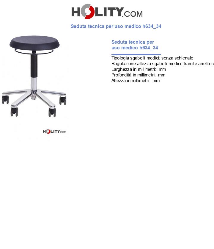Seduta tecnica per uso medico h634_34