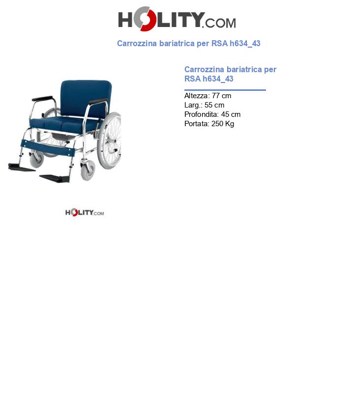 Carrozzina bariatrica per RSA h634_43