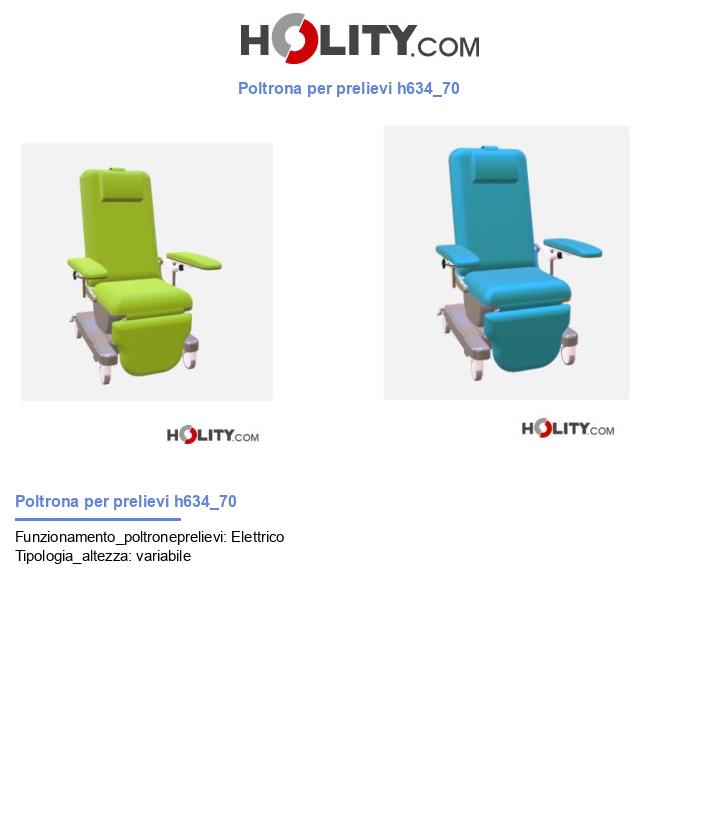 Poltrona per prelievi h634_70