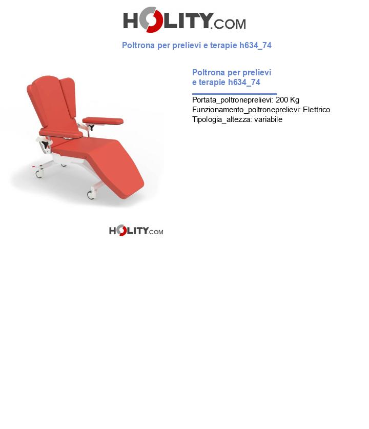 Poltrona per prelievi e terapie h634_74