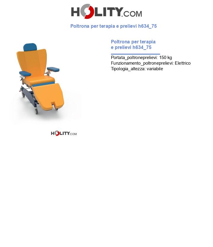 Poltrona per terapia e prelievi h634_75