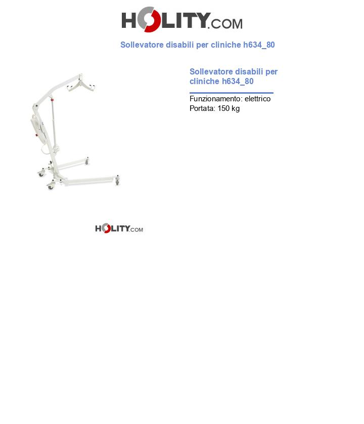 Sollevatore disabili per cliniche h634_80