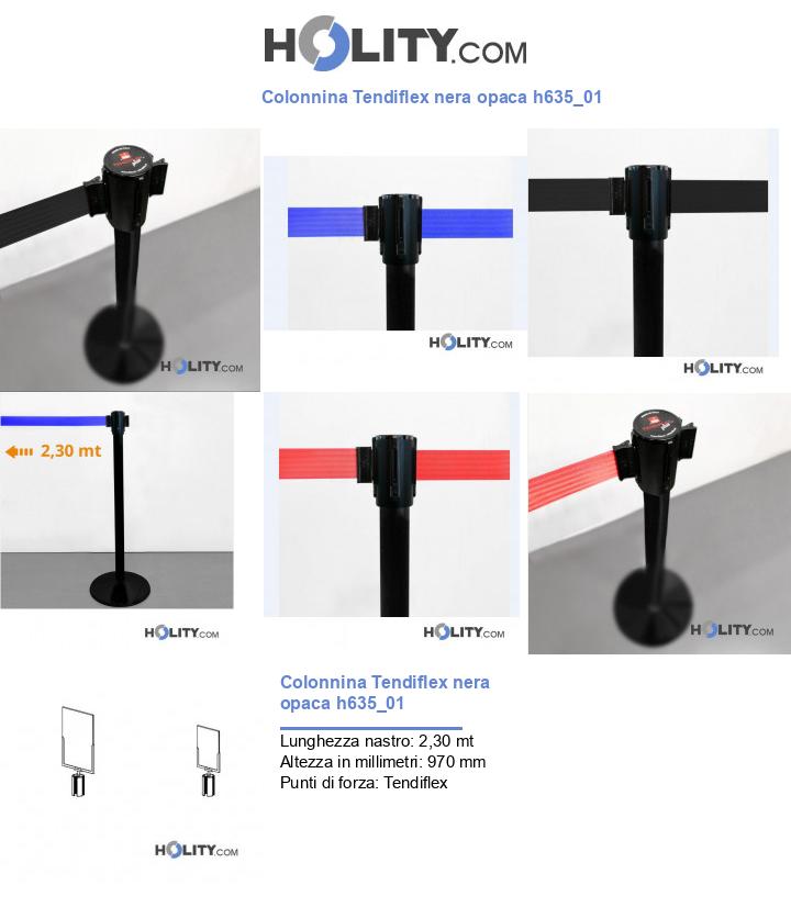 Colonnina Tendiflex nera opaca h635_01