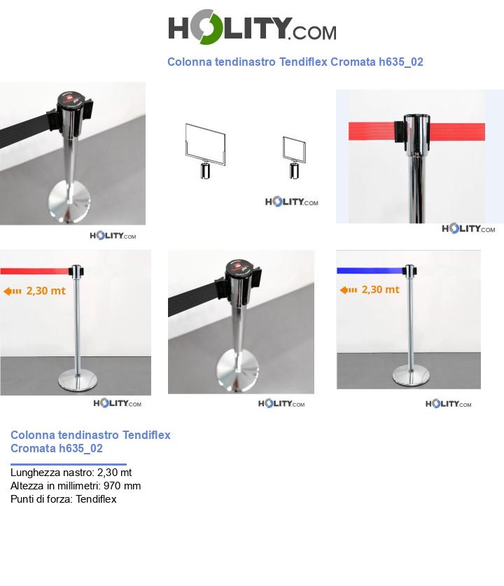 Colonna tendinastro Tendiflex Cromata h635_02