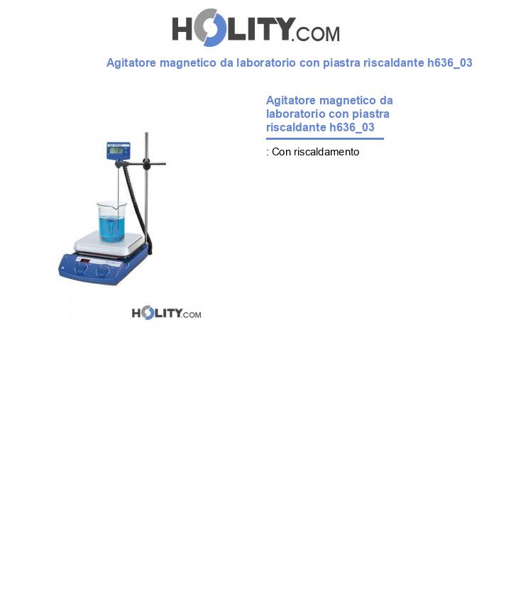 Agitatore magnetico da laboratorio con piastra riscaldante h636_03