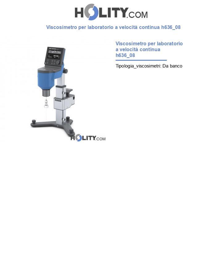 Viscosímetro per laboratorio a velocità continua h636_08