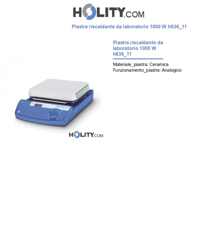 Piastra riscaldante da laboratorio 1000 W h636_11