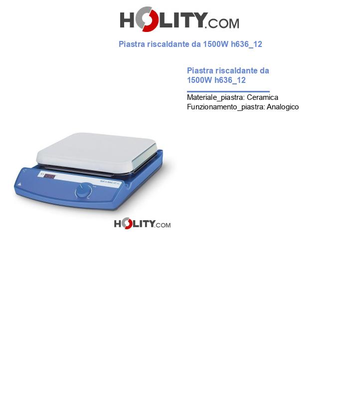 Piastra riscaldante da 1500W h636_12