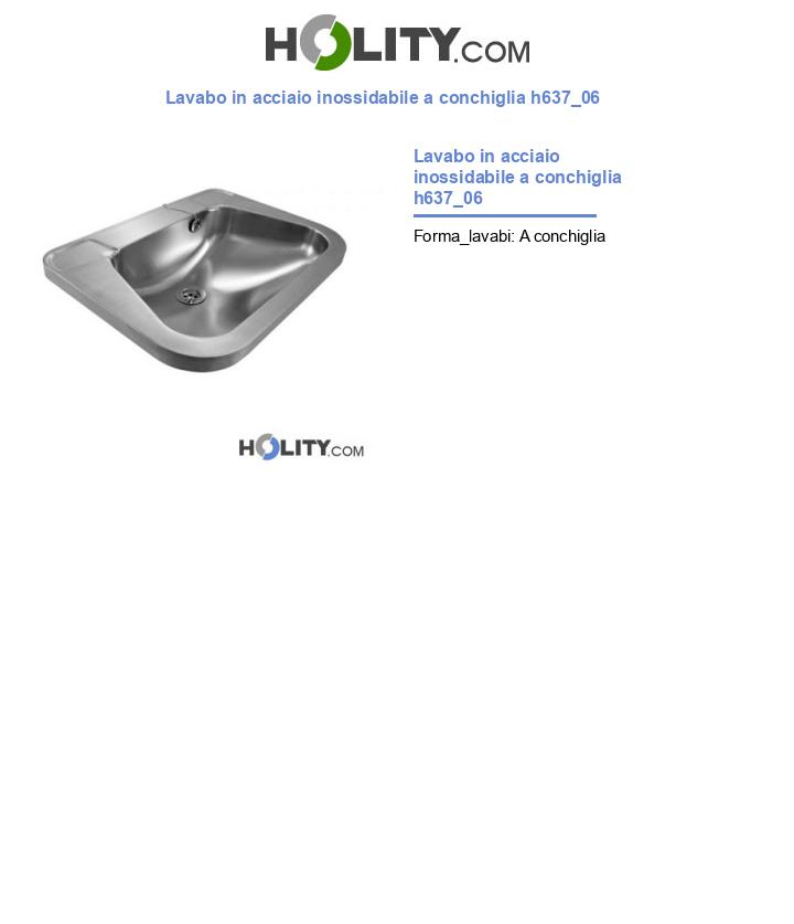 Lavabo in acciaio inossidabile a conchiglia h637_06