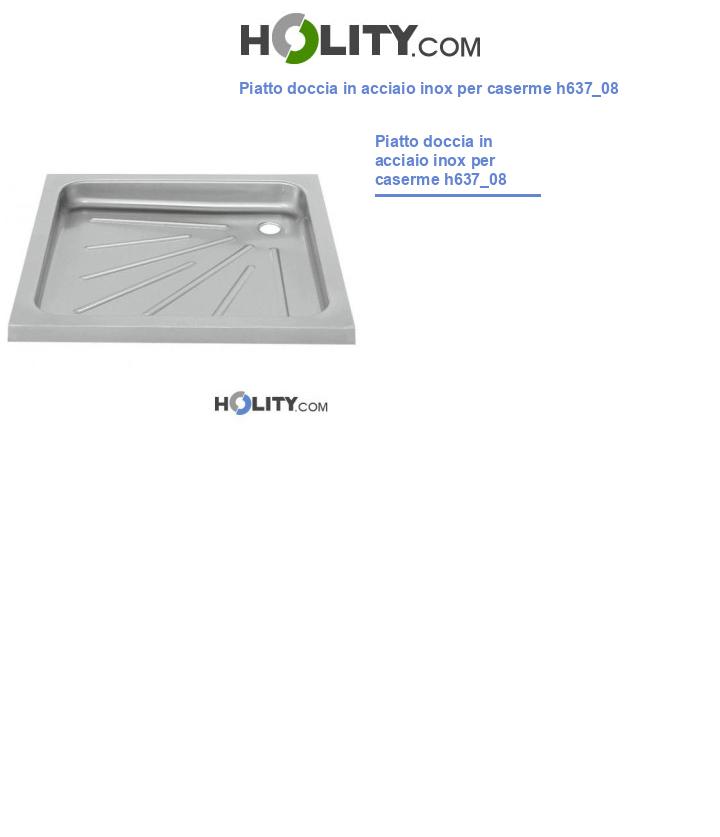 Piatto doccia in acciaio inox per caserme h637_08