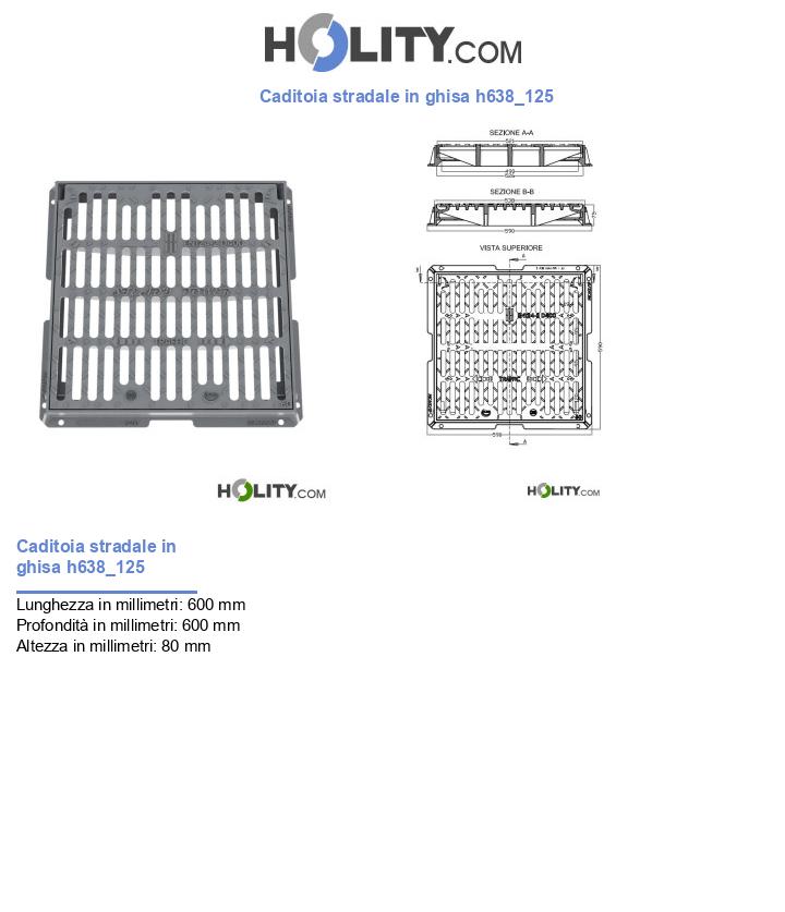 Caditoia stradale in ghisa h638_125