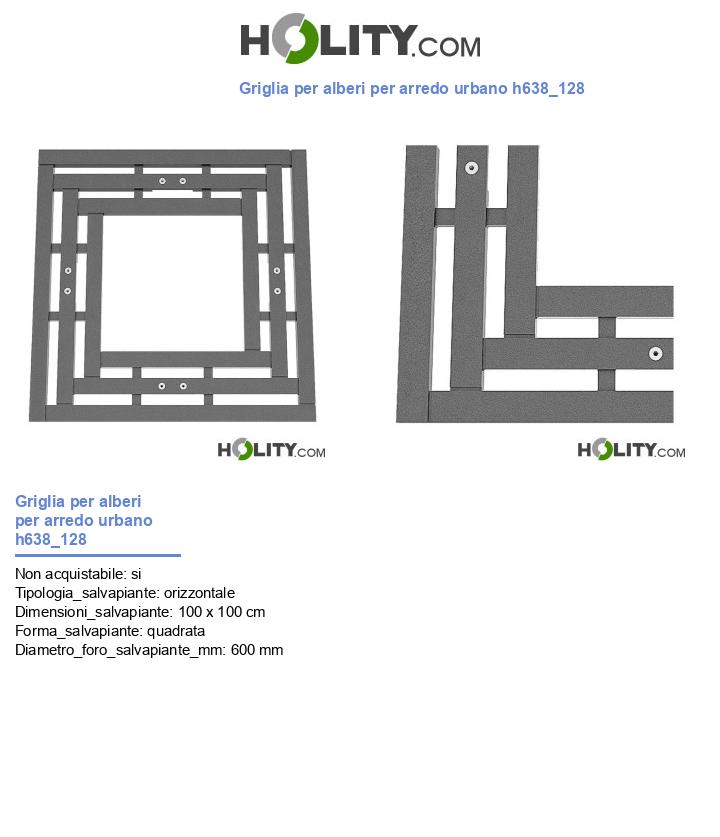 Griglia per alberi per arredo urbano h638_128