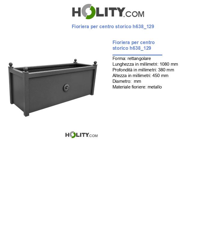 Fioriera per centro storico h638_129