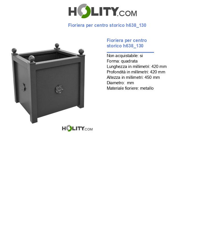 Fioriera per centro storico h638_130