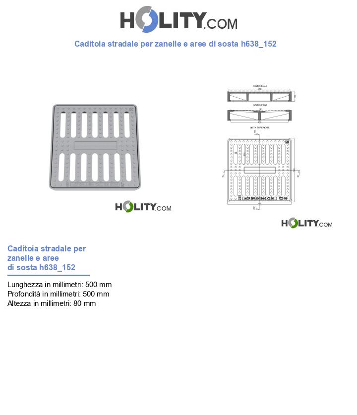 Caditoia stradale per zanelle e aree di sosta h638_152