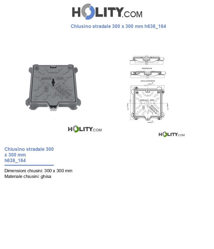 Chiusino stradale 300 x 300 mm h638_164