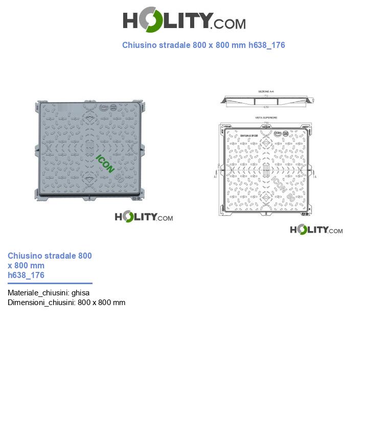 Chiusino stradale 800 x 800 mm h638_176