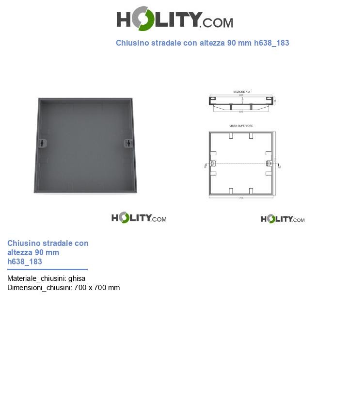 Chiusino stradale con altezza 90 mm h638_183