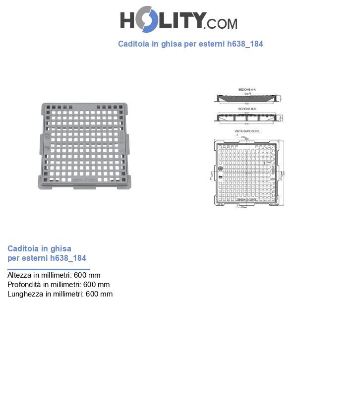 Caditoia in ghisa per esterni h638_184