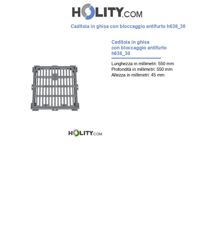 Caditoia in ghisa con bloccaggio antifurto h638_30