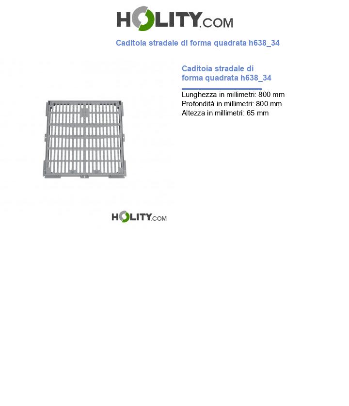 Caditoia stradale di forma quadrata h638_34