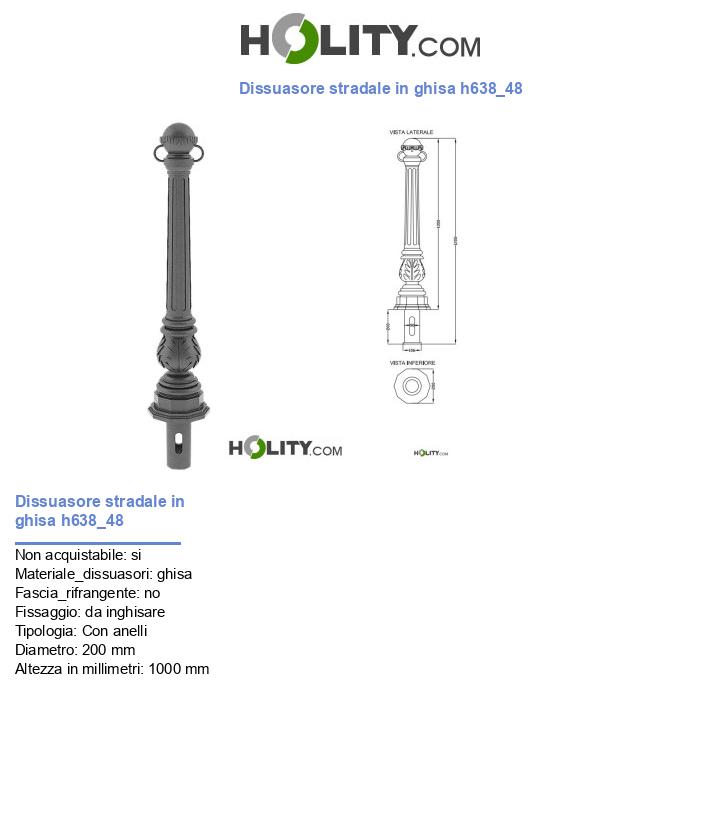 Dissuasore stradale in ghisa h638_48