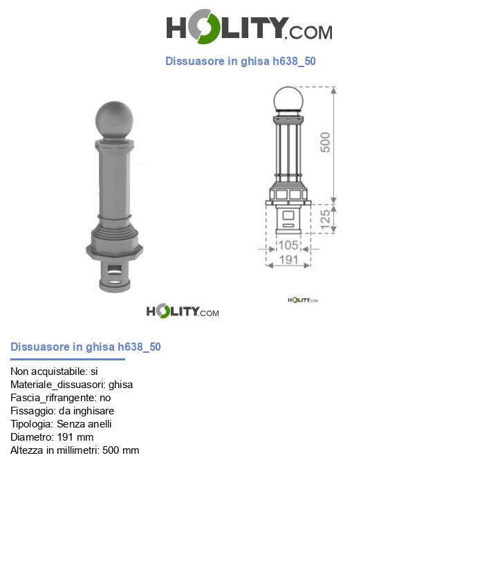 Dissuasore in ghisa h638_50