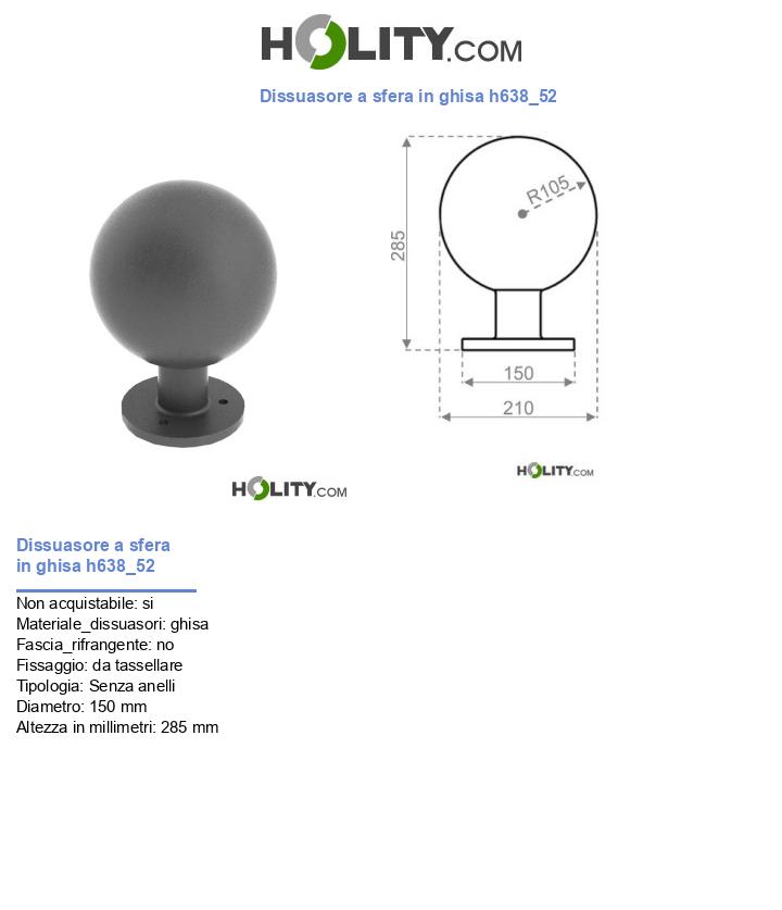 Dissuasore a sfera in ghisa h638_52