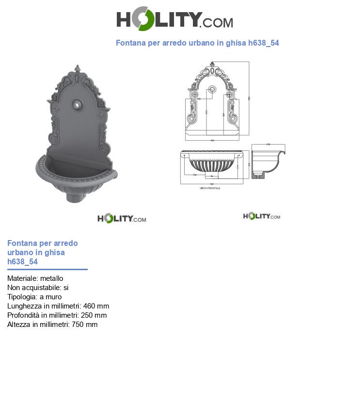 Fontana per arredo urbano in ghisa h638_54