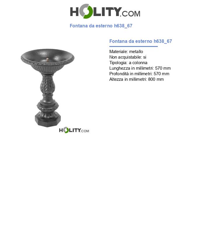 Fontana da esterno h638_67