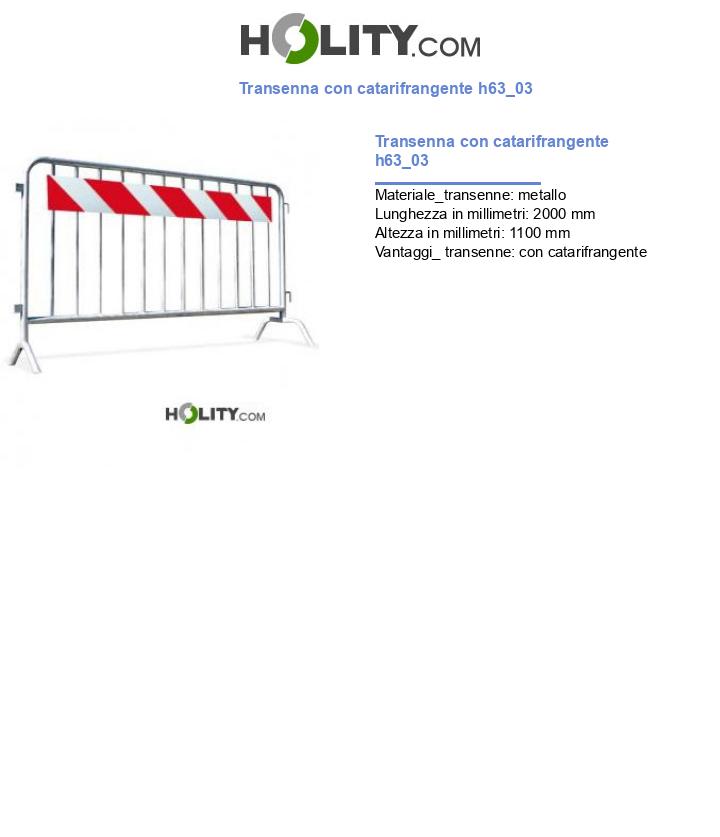 Transenna con catarifrangente h63_03
