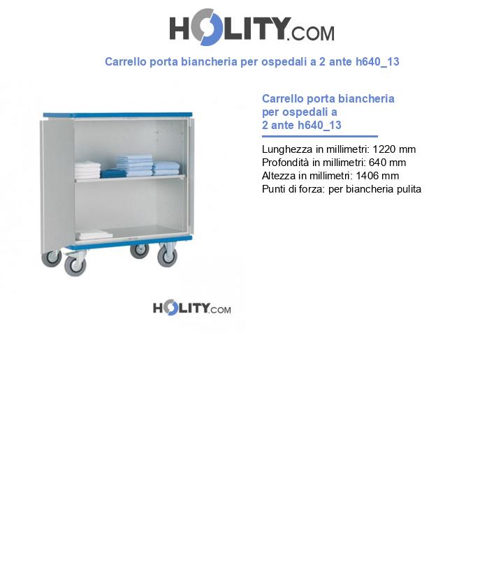 Carrello porta biancheria per ospedali a 2 ante h640_13