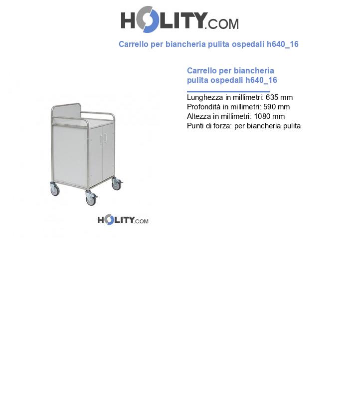 Carrello per biancheria pulita ospedali h640_16