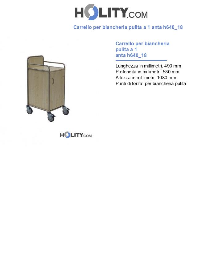 Carrello per biancheria pulita a 1 anta h640_18