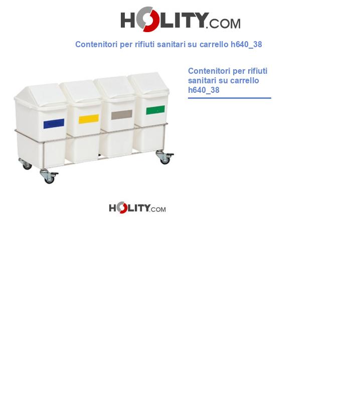 Contenitori per rifiuti sanitari su carrello h640_38