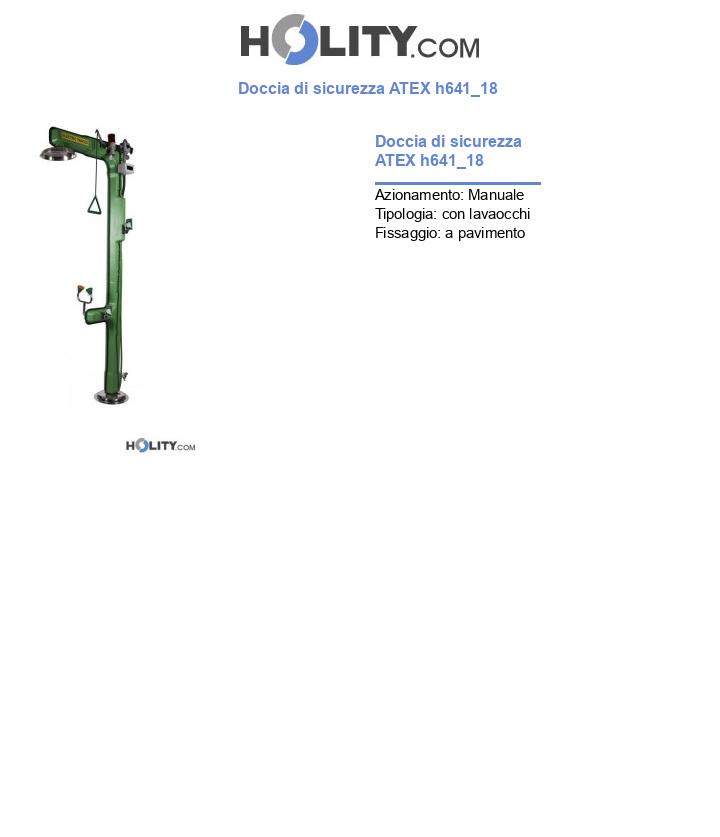 Doccia di sicurezza ATEX h641_18