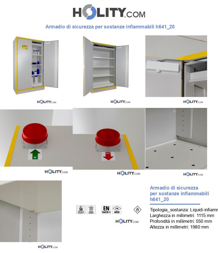 Armadio di sicurezza per sostanze infiammabili h641_20