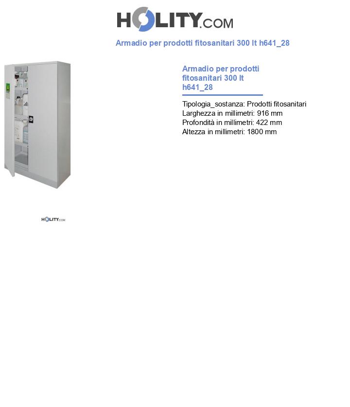Armadio per prodotti fitosanitari 300 lt h641_28