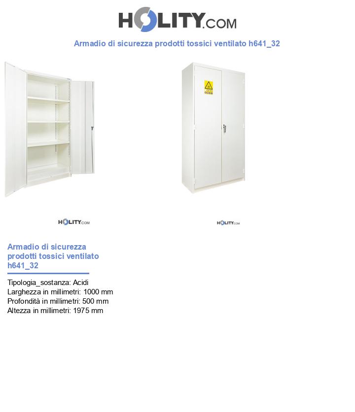 Armadio di sicurezza prodotti tossici ventilato h641_32