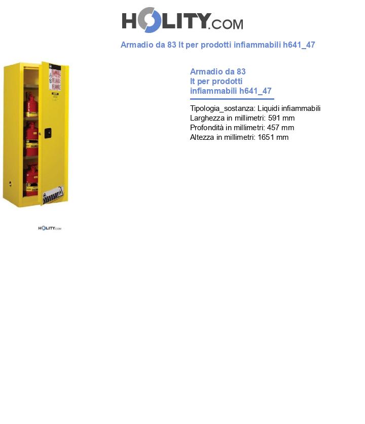 Armadio da 83 lt per prodotti infiammabili h641_47
