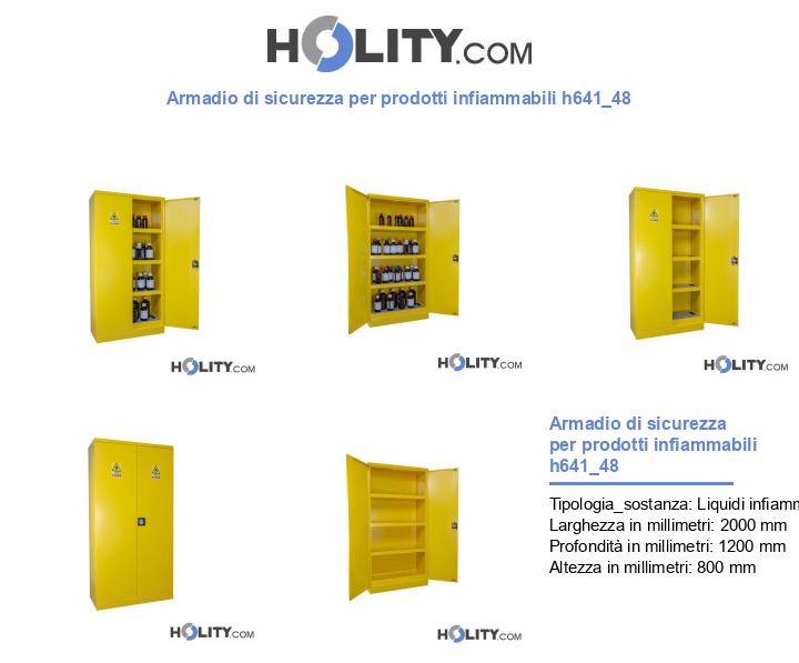 Armadio di sicurezza per prodotti infiammabili h641_48