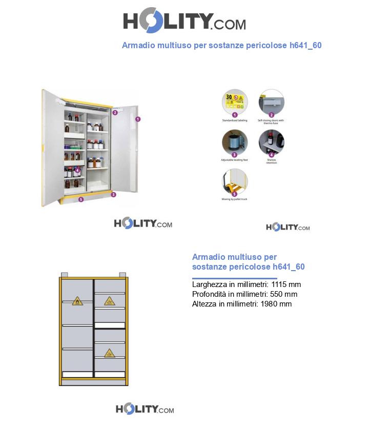 Armadio multiuso per sostanze pericolose h641_60