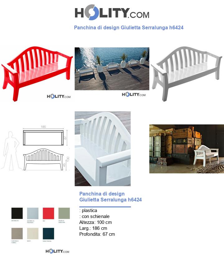 Panchina di design Giulietta Serralunga h6424