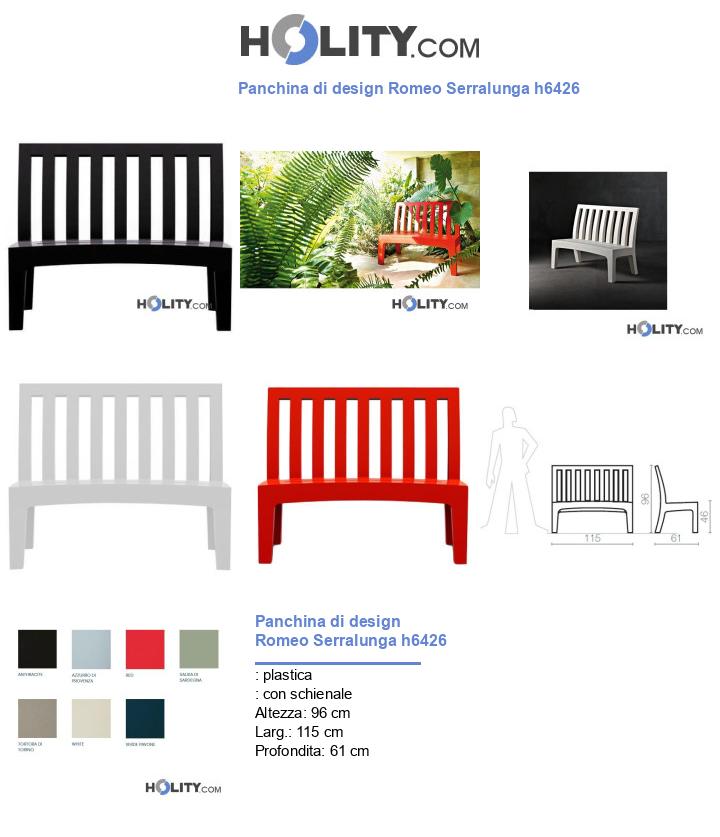 Panchina di design Romeo Serralunga h6426