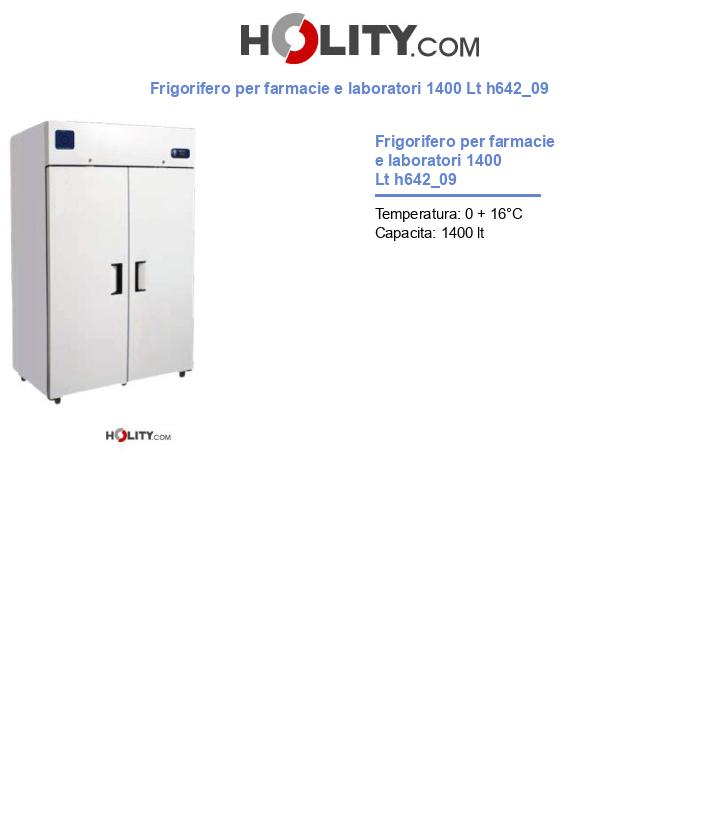 Frigorifero per farmacie e laboratori 1400 Lt h642_09