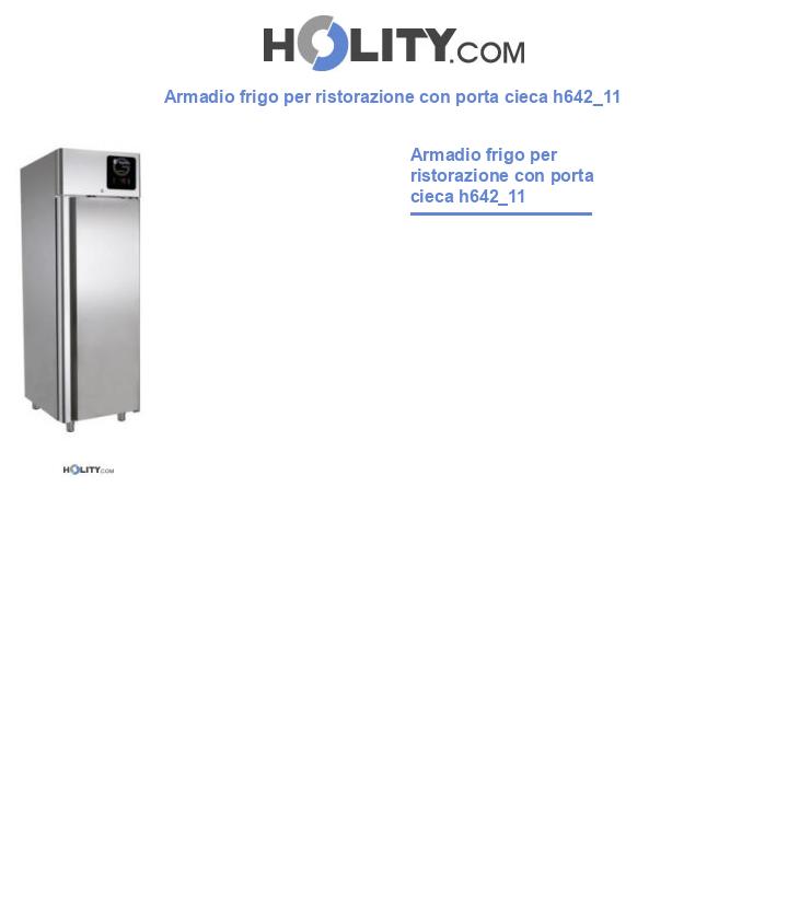 Armadio frigo per ristorazione con porta cieca h642_11