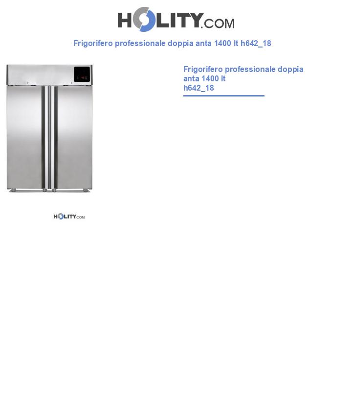 Frigorifero professionale doppia anta 1400 lt h642_18