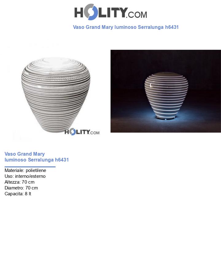 Vaso Grand Mary luminoso Serralunga h6431