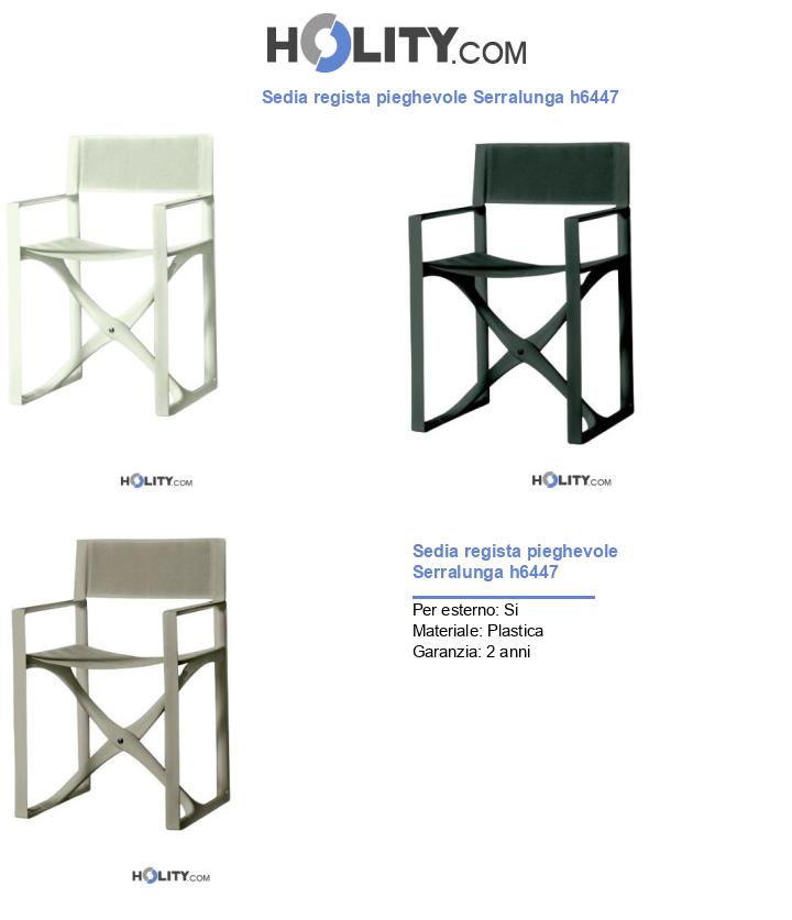 Sedia regista pieghevole Serralunga h6447